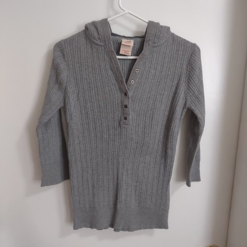 Faded Glory Grey long sleeve pullover hoodie